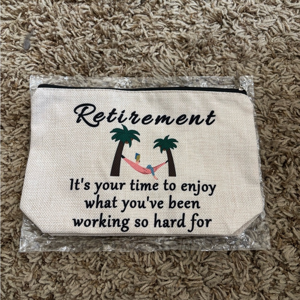 Retirement Themed Canvas Pouch